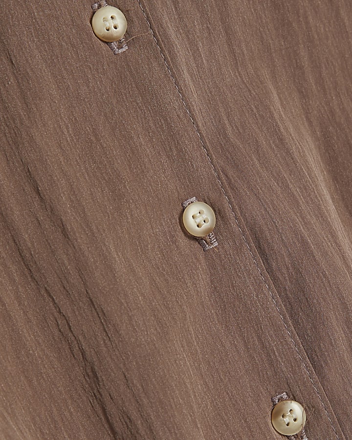 Pink Buttoned Bubble Hem Jacket