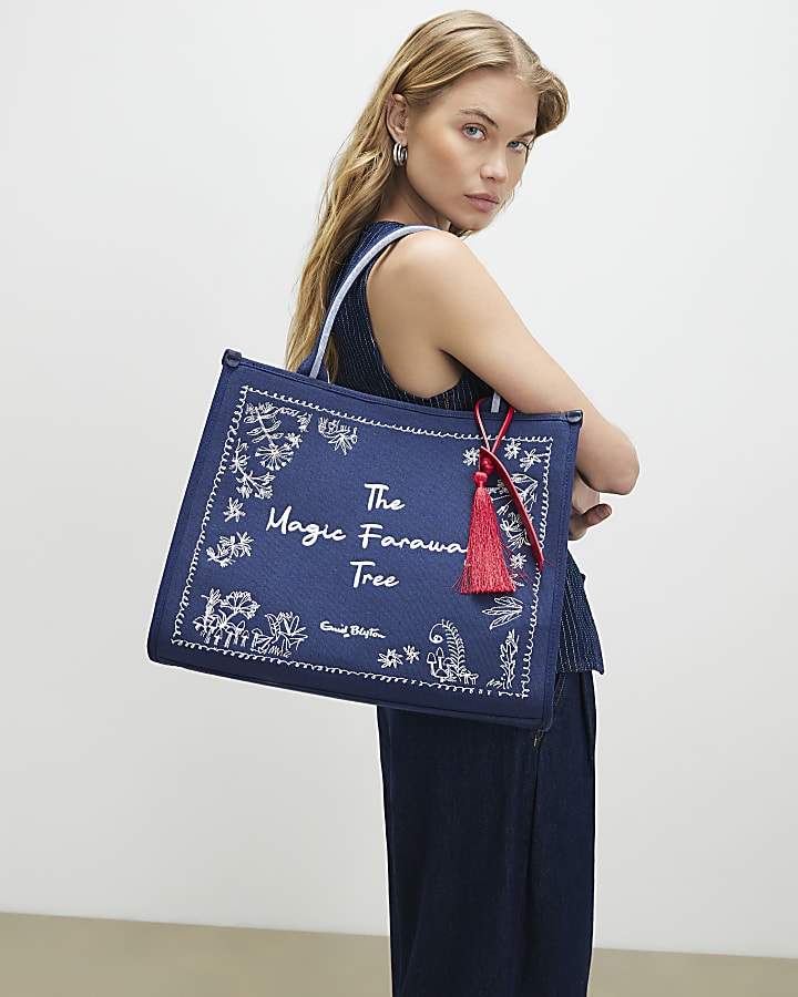 Navy Enid Blyton Large Shopper Bag