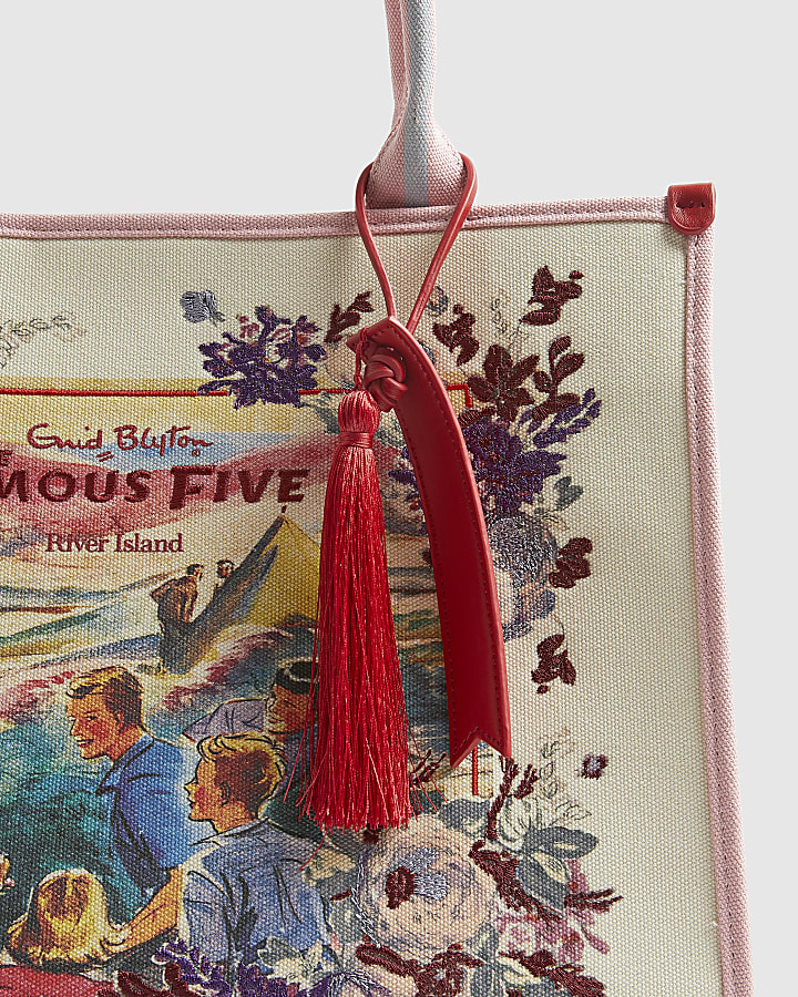 Cream Enid Blyton Floral Large Shopper Bag