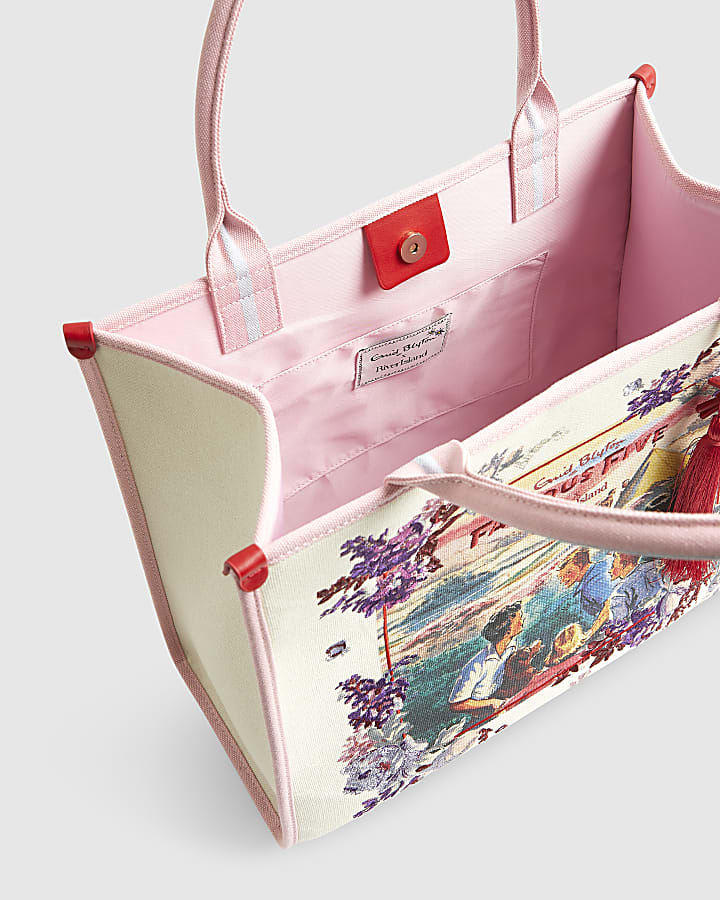 Cream Enid Blyton Floral Large Shopper Bag