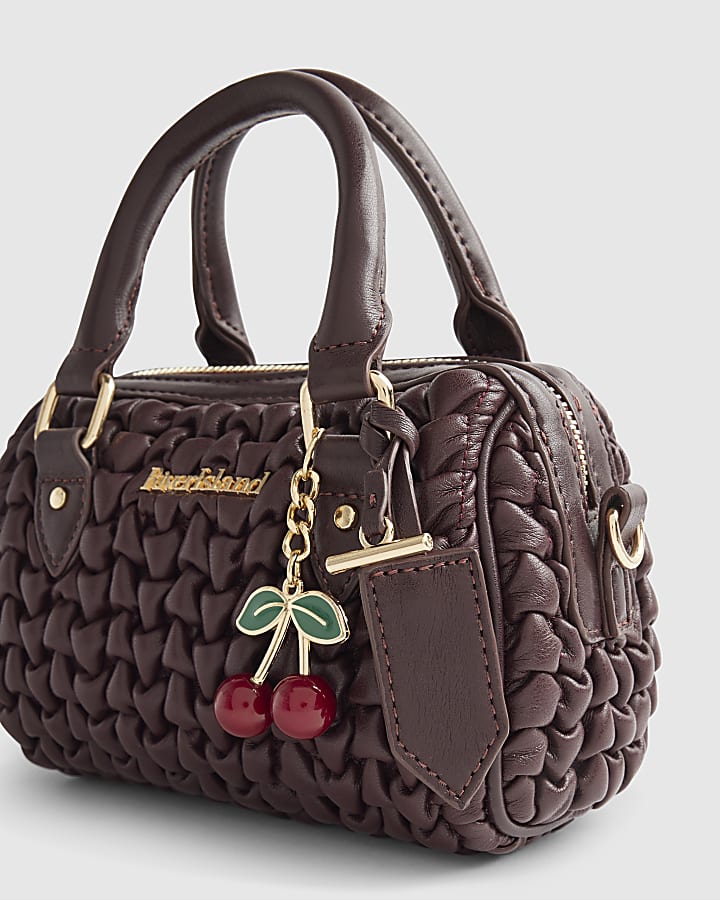 Red Scrunch Mini Bowler Bag