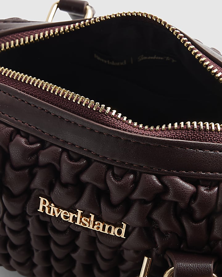 Red Scrunch Mini Bowler Bag