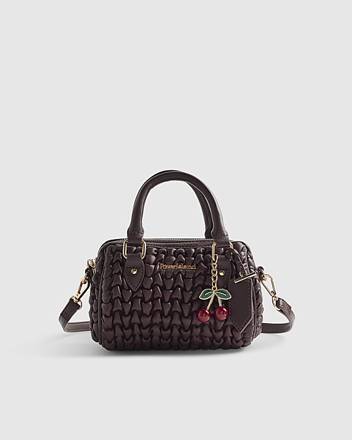 Red Scrunch Mini Bowler Bag