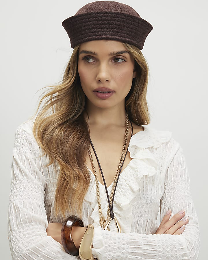 Brown Sailor Hat