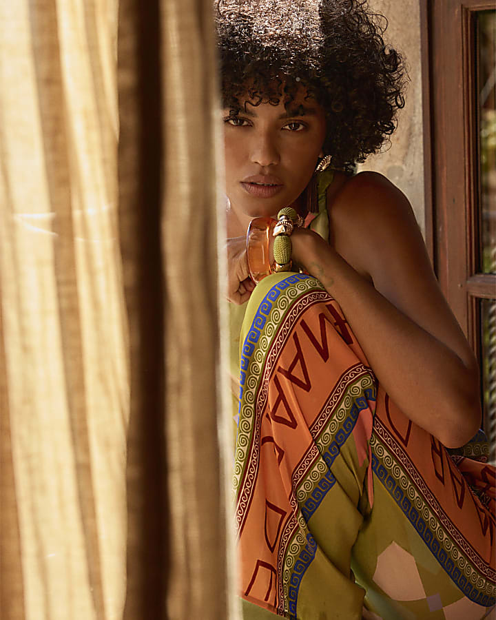 Green Print Trousers