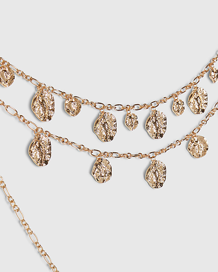 Gold Coin Drape Chain Belt