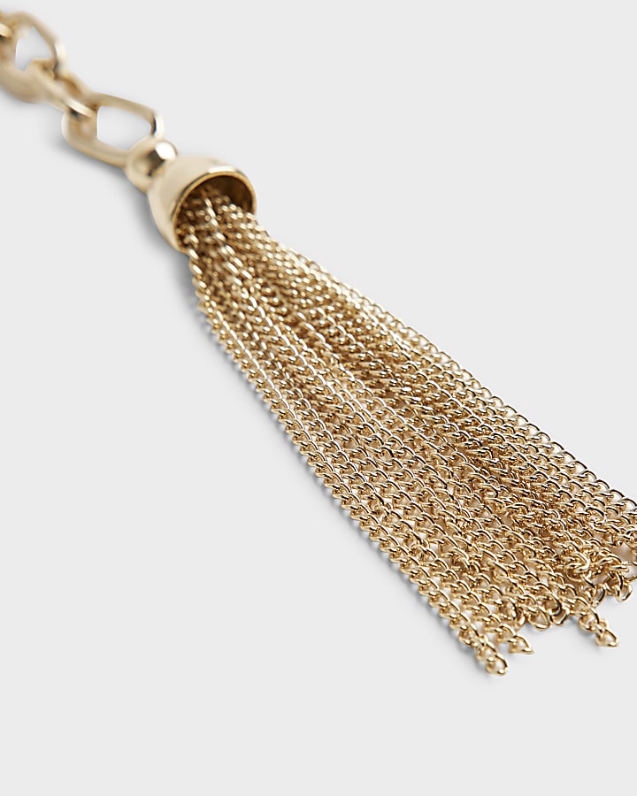 Gold Chain Tassel Belt