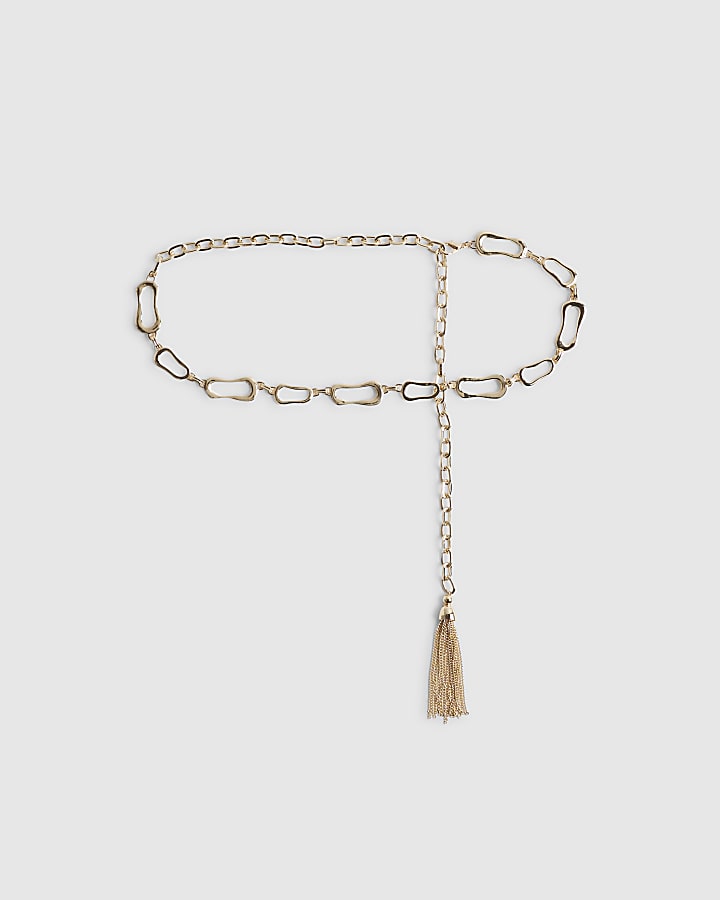 Gold Chain Tassel Belt