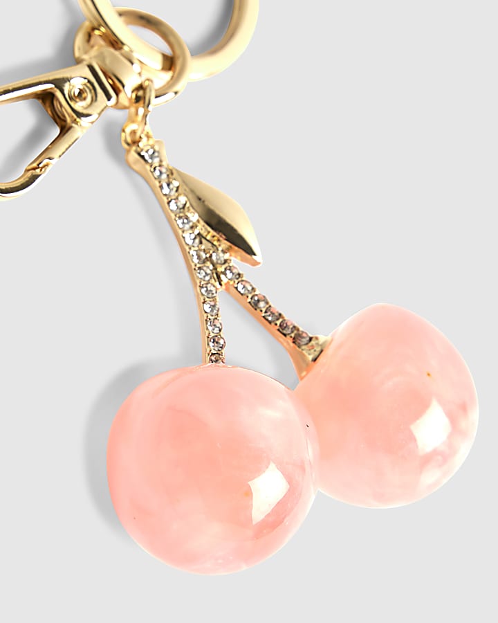 Pink Cherry Bag Charm