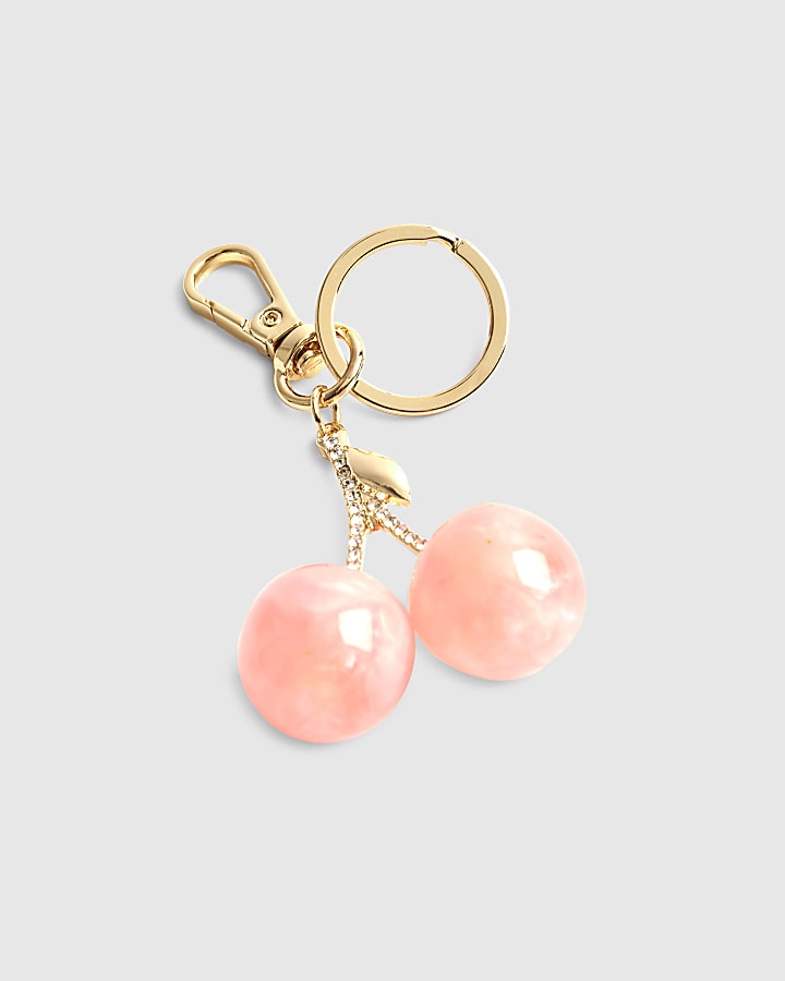 Pink Cherry Bag Charm