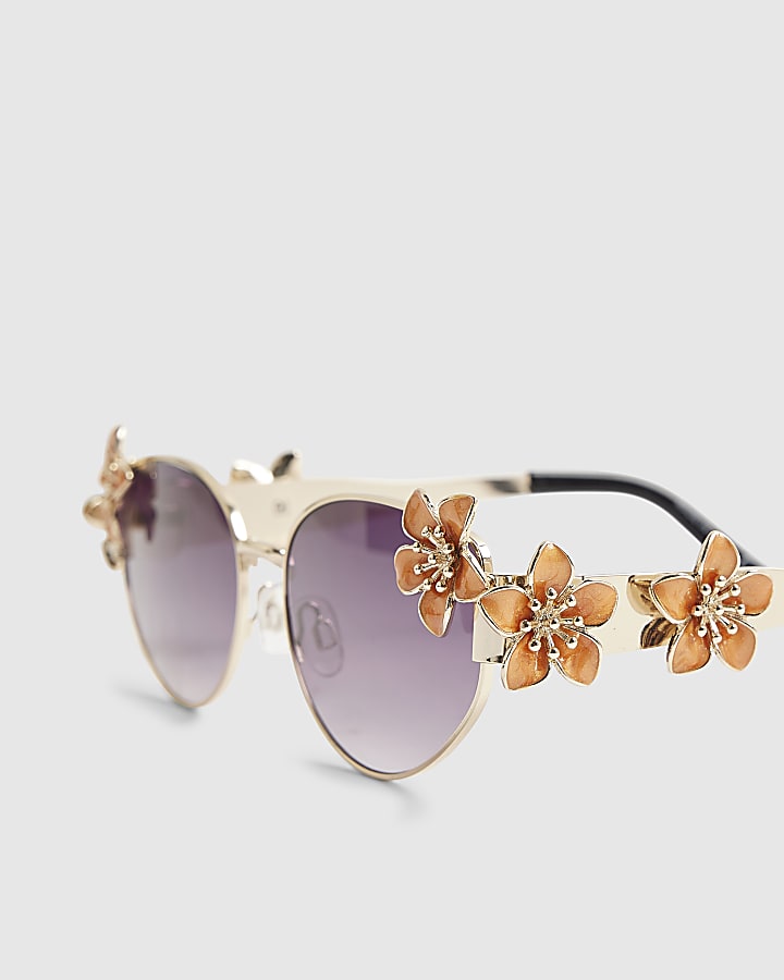 Orange Flower Sunglasses