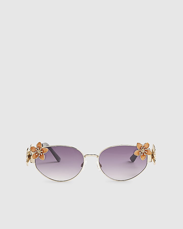 Orange Flower Sunglasses