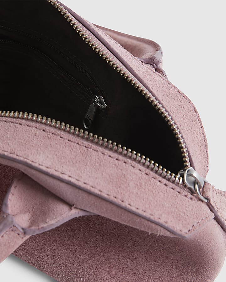 Pink Suede Premium Bowler Bag
