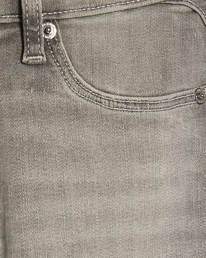 Grey Mid Rise Sculpt Skinny Jeans