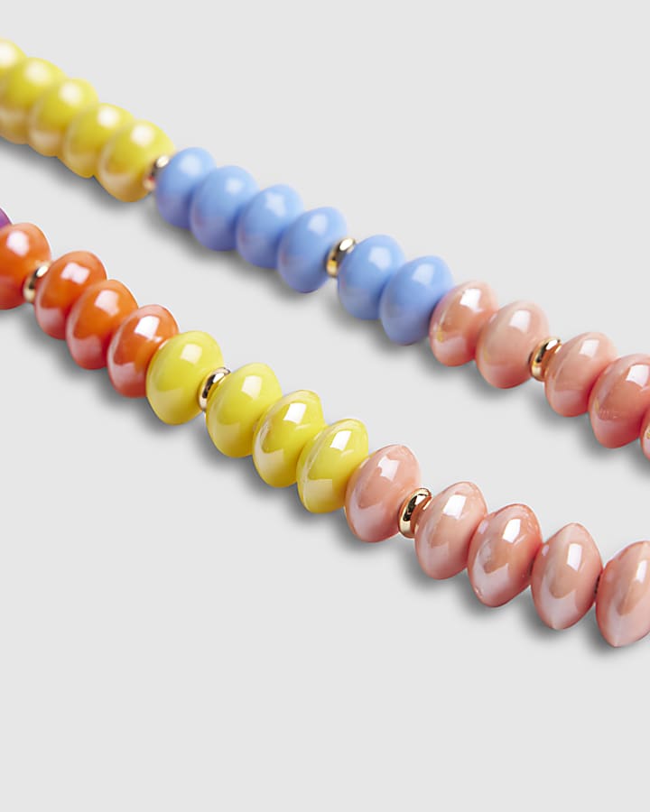 Gold Ceramic Beaded Necklace