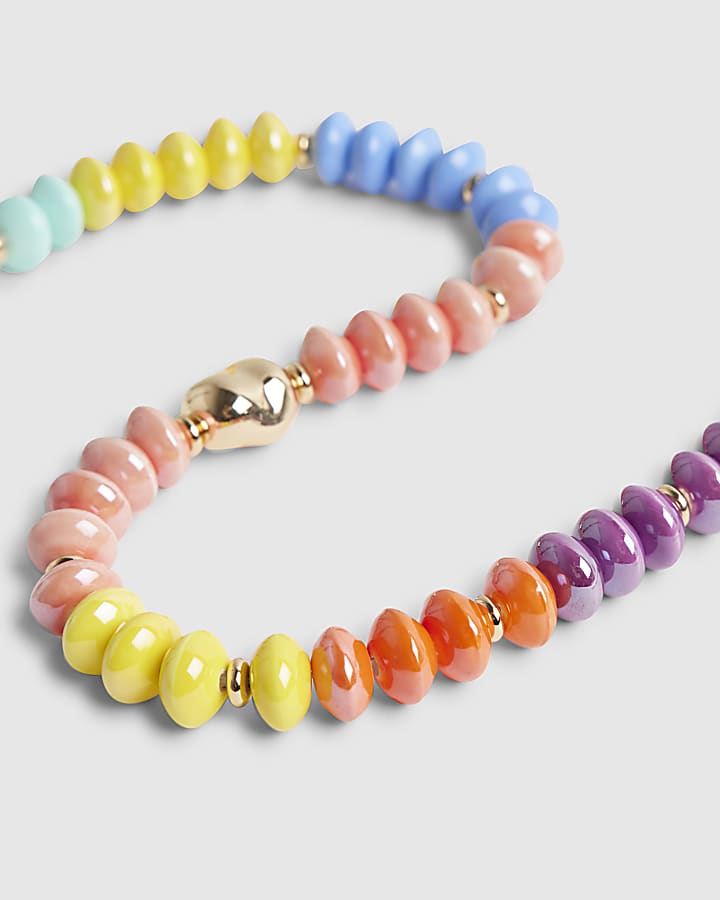 Gold Ceramic Beaded Necklace