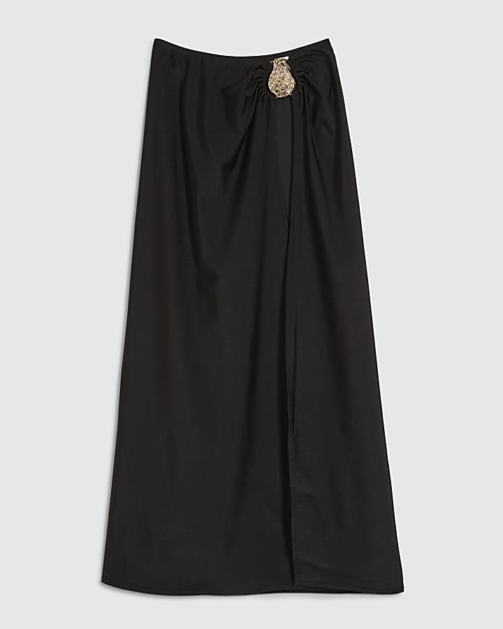 Black Hardware Maxi Sarong