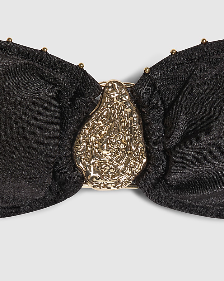 Black Hardwear Bandeau Bikini Top