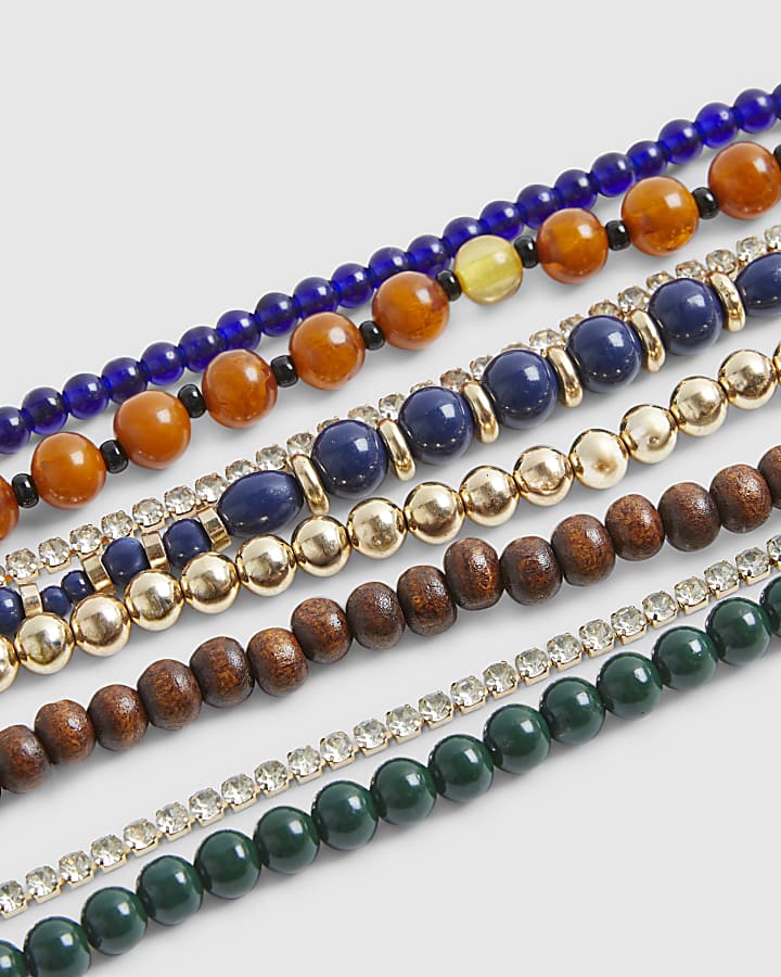 Multi Colour Beaded Multirow Necklace