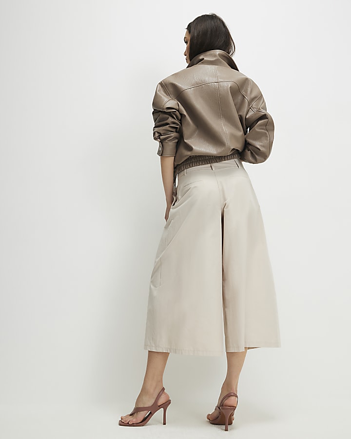 Cream Poplin Culottes