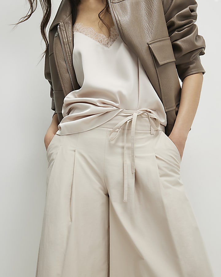 Cream Poplin Culottes