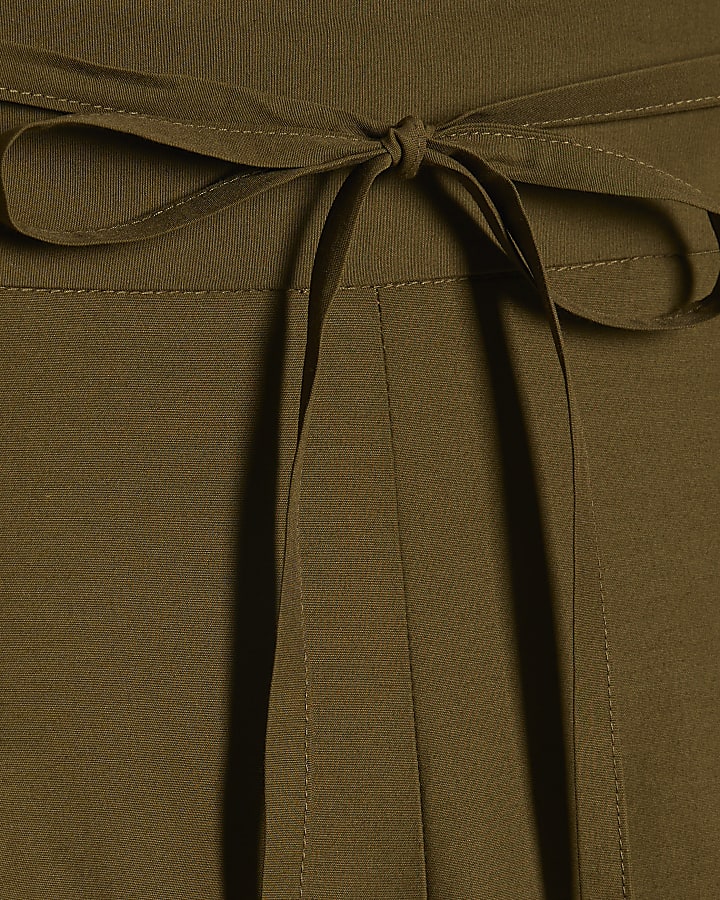 Khaki Poplin Culottes
