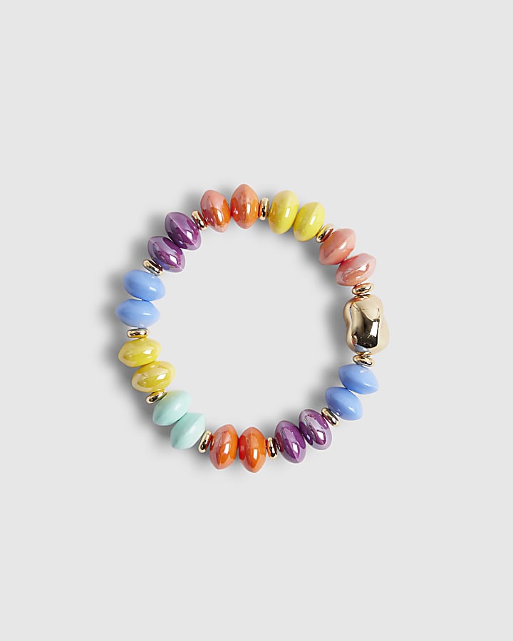 Gold Ceramic Beaded Bracelet