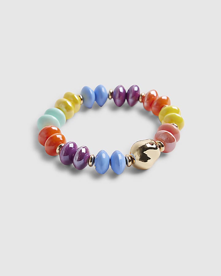 Gold Ceramic Beaded Bracelet