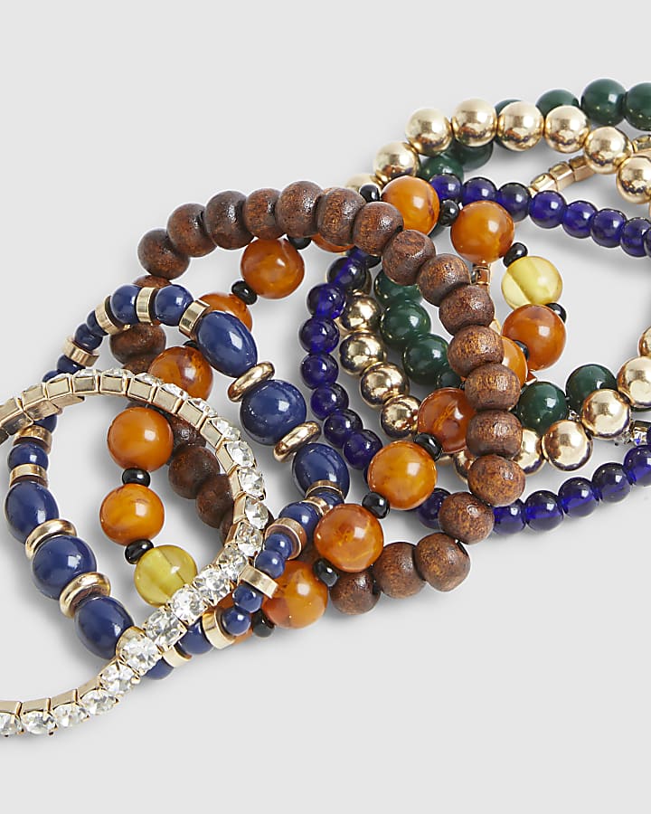 Brown Beaded Bracelet 20 Pack