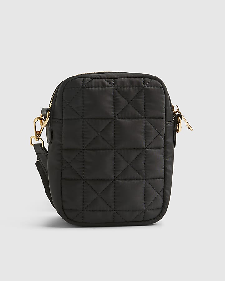 Black Webbing Strap Cross Body Bag
