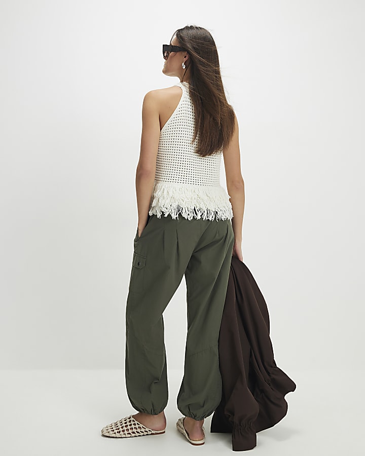 Khaki Utility Style Joggers