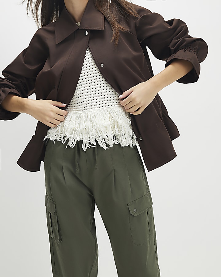 Khaki Utility Style Joggers