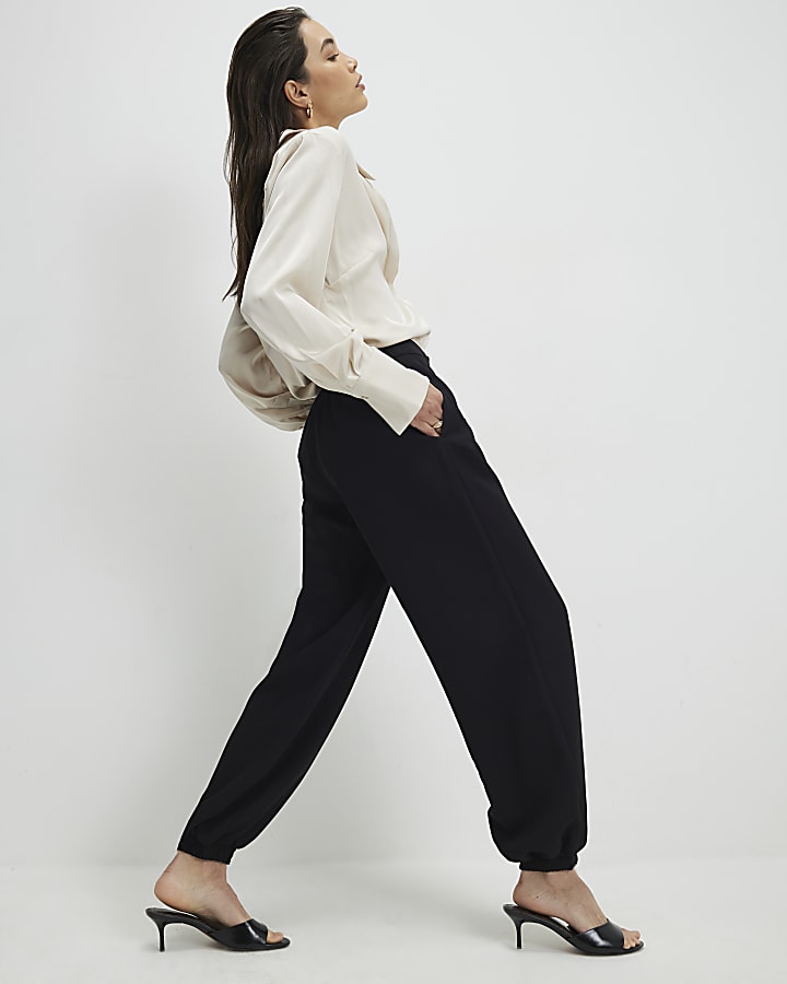 Black Tailored Cuff Jogger