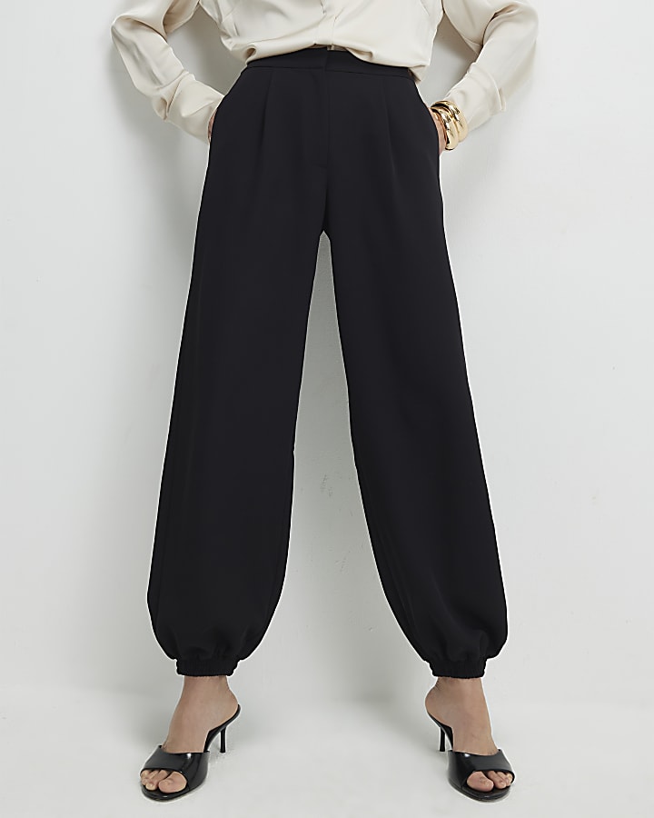 Black Tailored Cuff Jogger