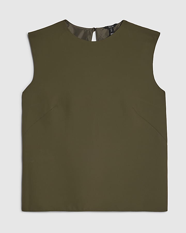 Green Sleeveless Tank Top