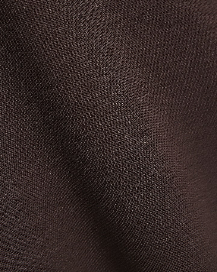 Brown Premium Short Sleeve Raglan Top