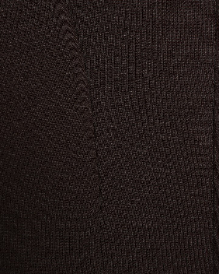 Brown Long Sleeve Premium Zip Through Hoodie