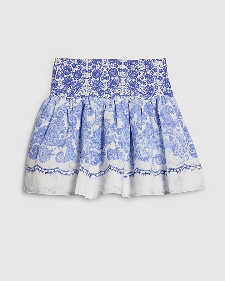 Blue Floral Rara Skirt