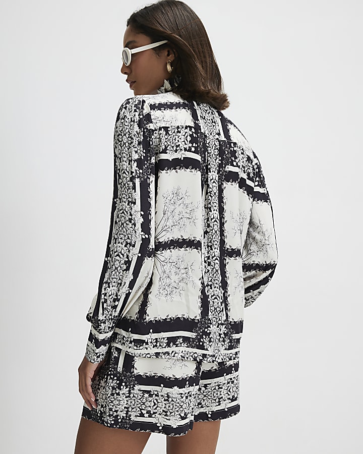 Black Boarder Print Shirt