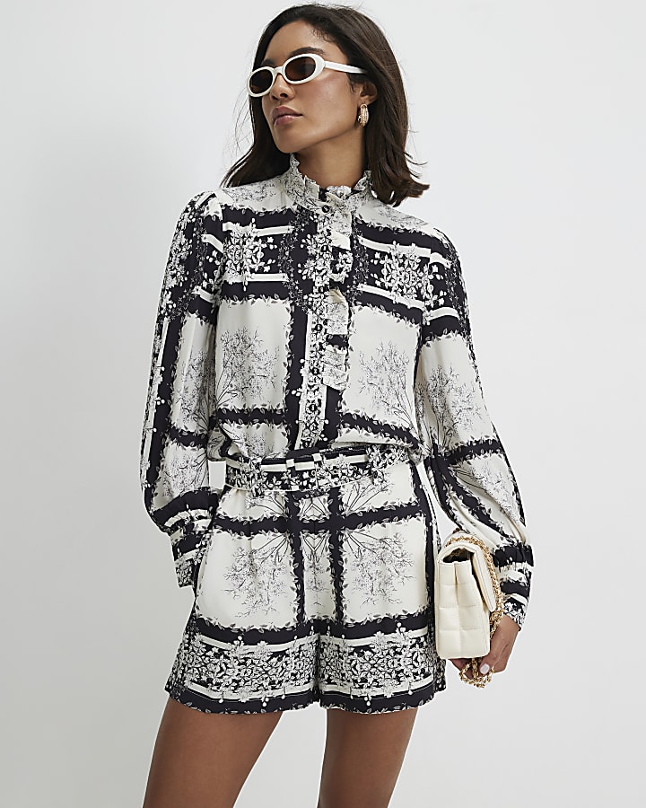 Black Boarder Print Shirt