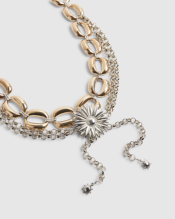 Gold Chain Flower Belt