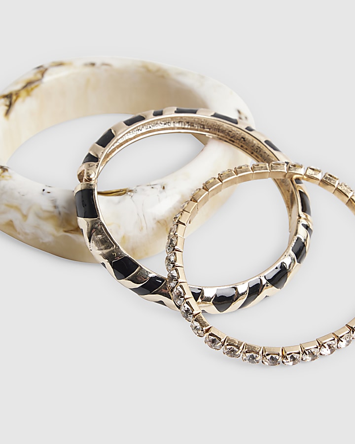 Marble Rhinestone Bracelet Multipack