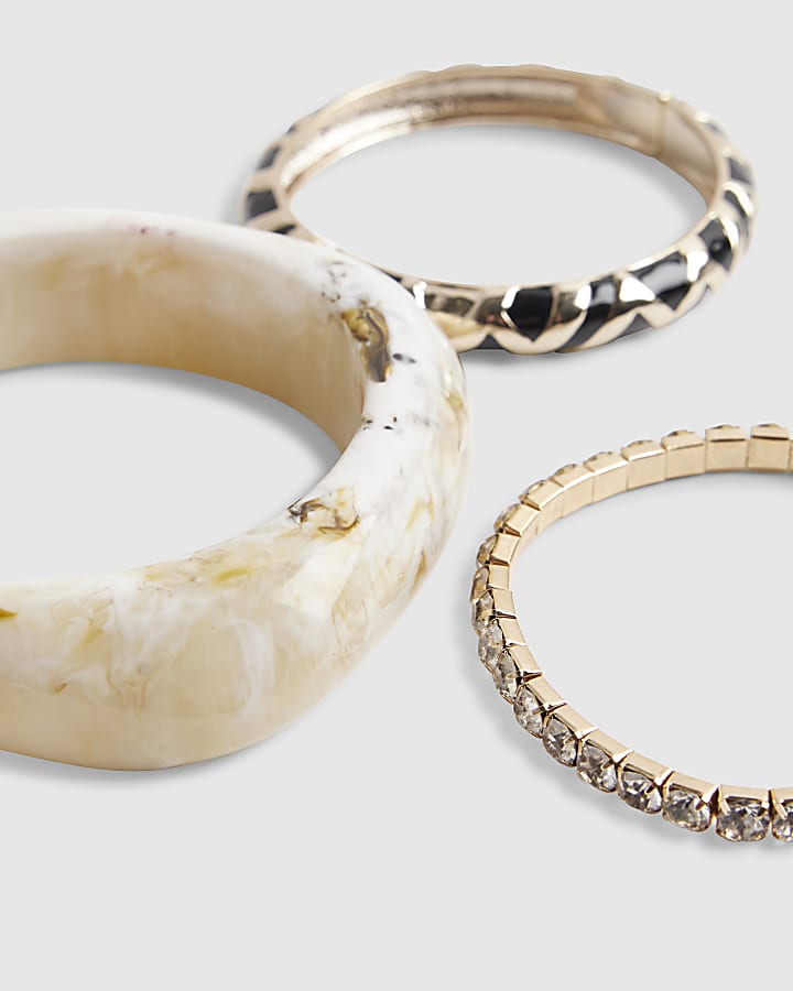 Marble Rhinestone Bracelet Multipack