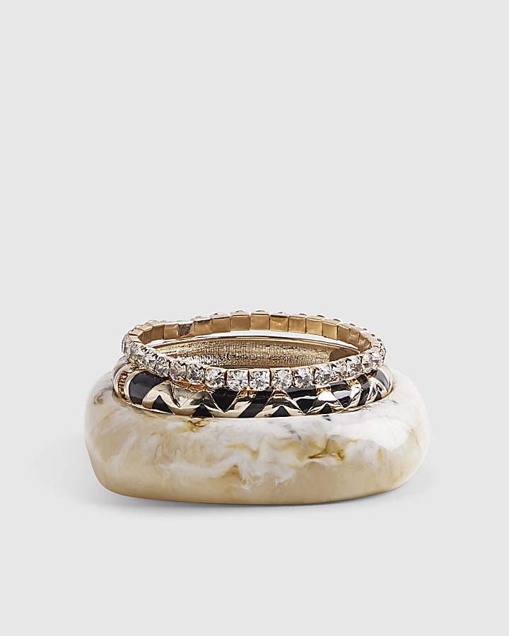 Marble Rhinestone Bracelet Multipack