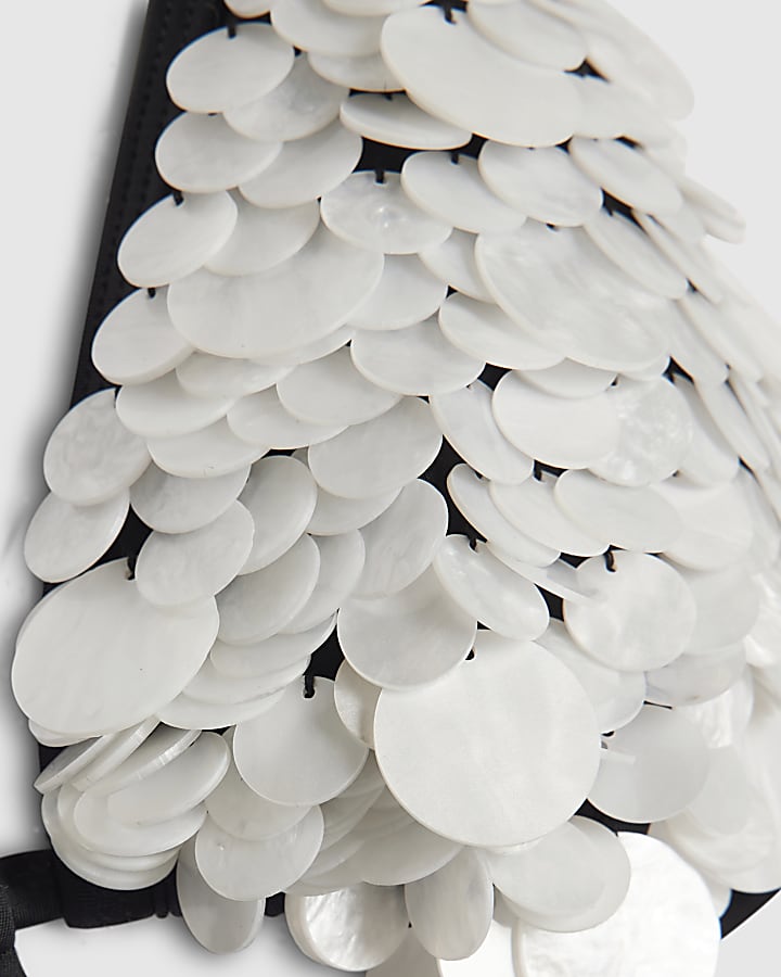 Black Shell Detail Cupped Swimsuit