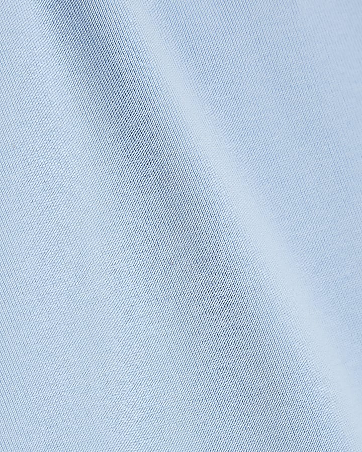 Blue Halter Neck Tank Top