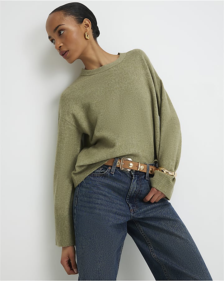Green Crew Neck Jumper
