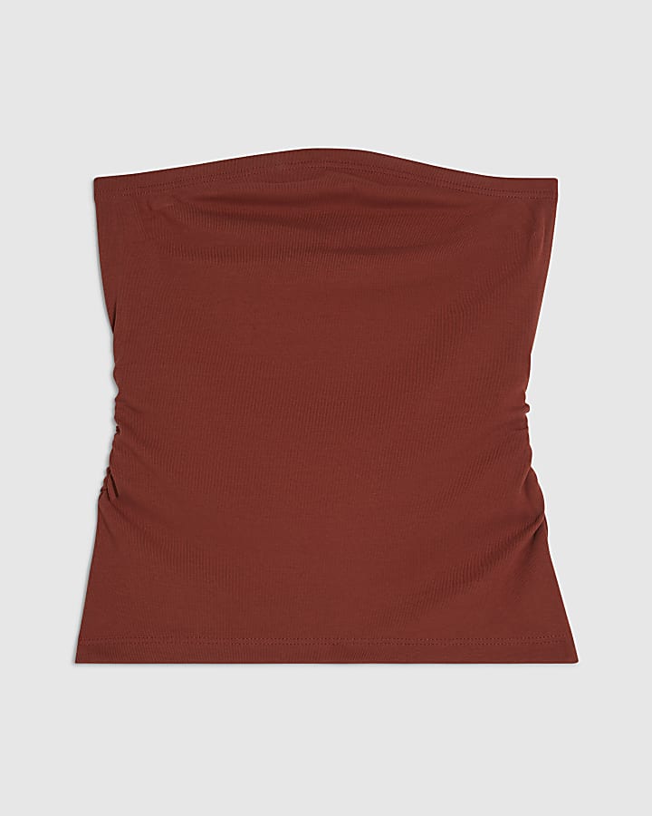 Orange Cotton Bandeau Top