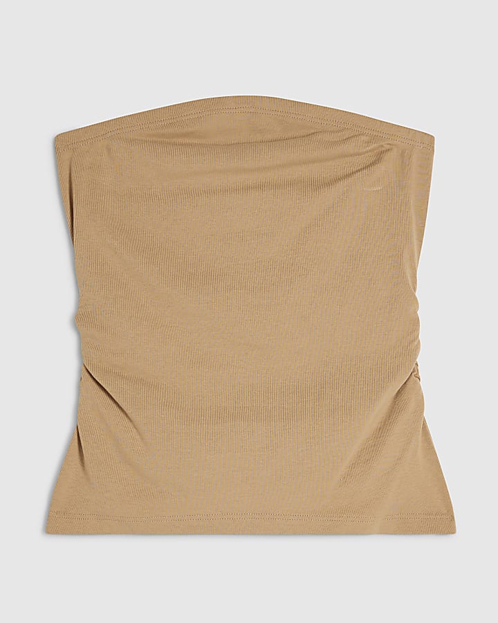 Beige Bandeau Top