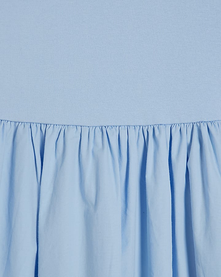 Blue Halter Neck Maxi Dress